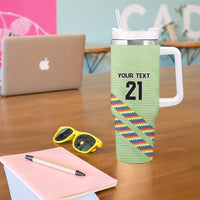 Bolivia Football Custom Tumbler With Handle Wiphala Flag Pattern Spirit