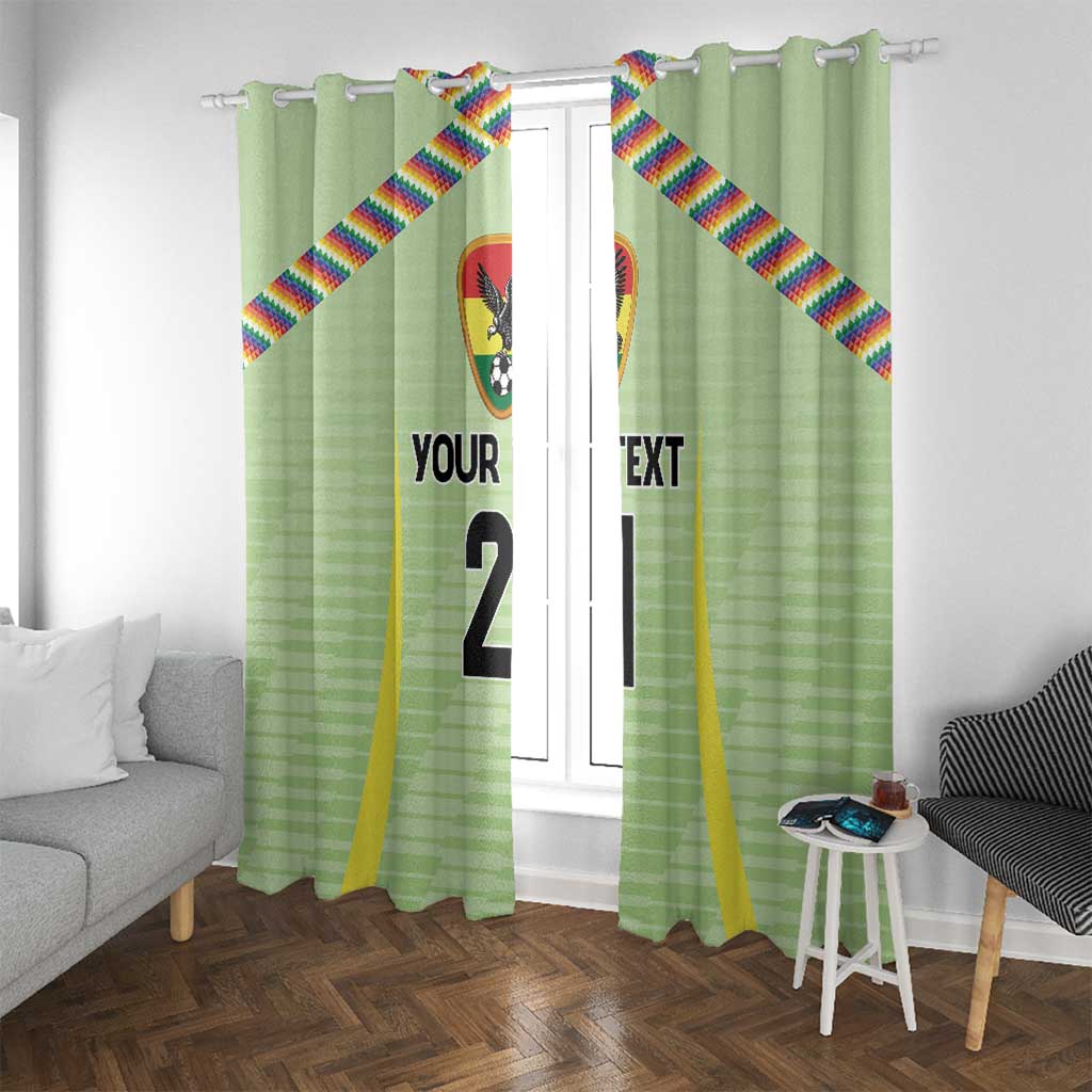 Bolivia Football Custom Window Curtain Wiphala Flag Pattern Spirit