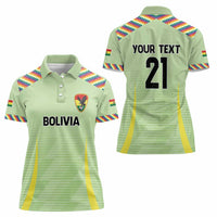 Bolivia Football Custom Women Polo Shirt Wiphala Flag Pattern Spirit