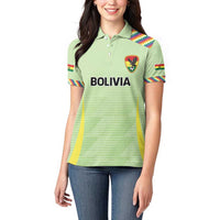 Bolivia Football Custom Women Polo Shirt Wiphala Flag Pattern Spirit