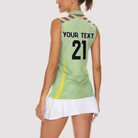 Bolivia Football Custom Women Sleeveless Polo Shirt Wiphala Flag Pattern Spirit