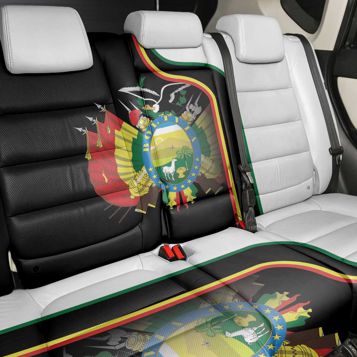 Bolivia Simple Coat of Arm Back Car Seat Cover