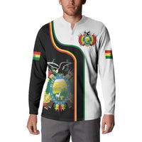Bolivia Simple Coat of Arm Button Sweatshirt