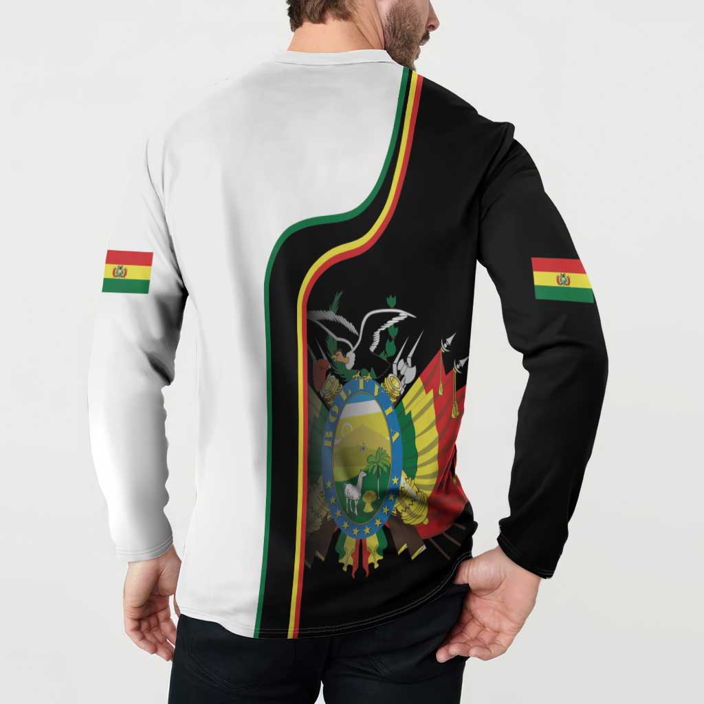 Bolivia Simple Coat of Arm Button Sweatshirt