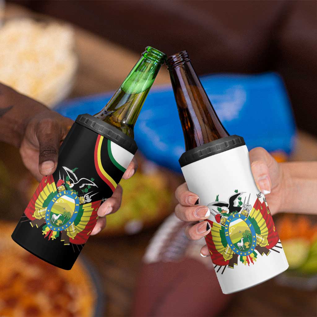 Bolivia Simple Coat of Arm 4 in 1 Can Cooler Tumbler