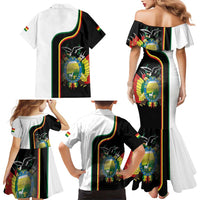 Bolivia Simple Coat of Arm Family Matching Mermaid Dress and Hawaiian Shirt