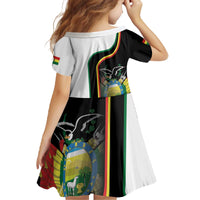 Bolivia Simple Coat of Arm Family Matching Off The Shoulder Long Sleeve Dress and Hawaiian Shirt