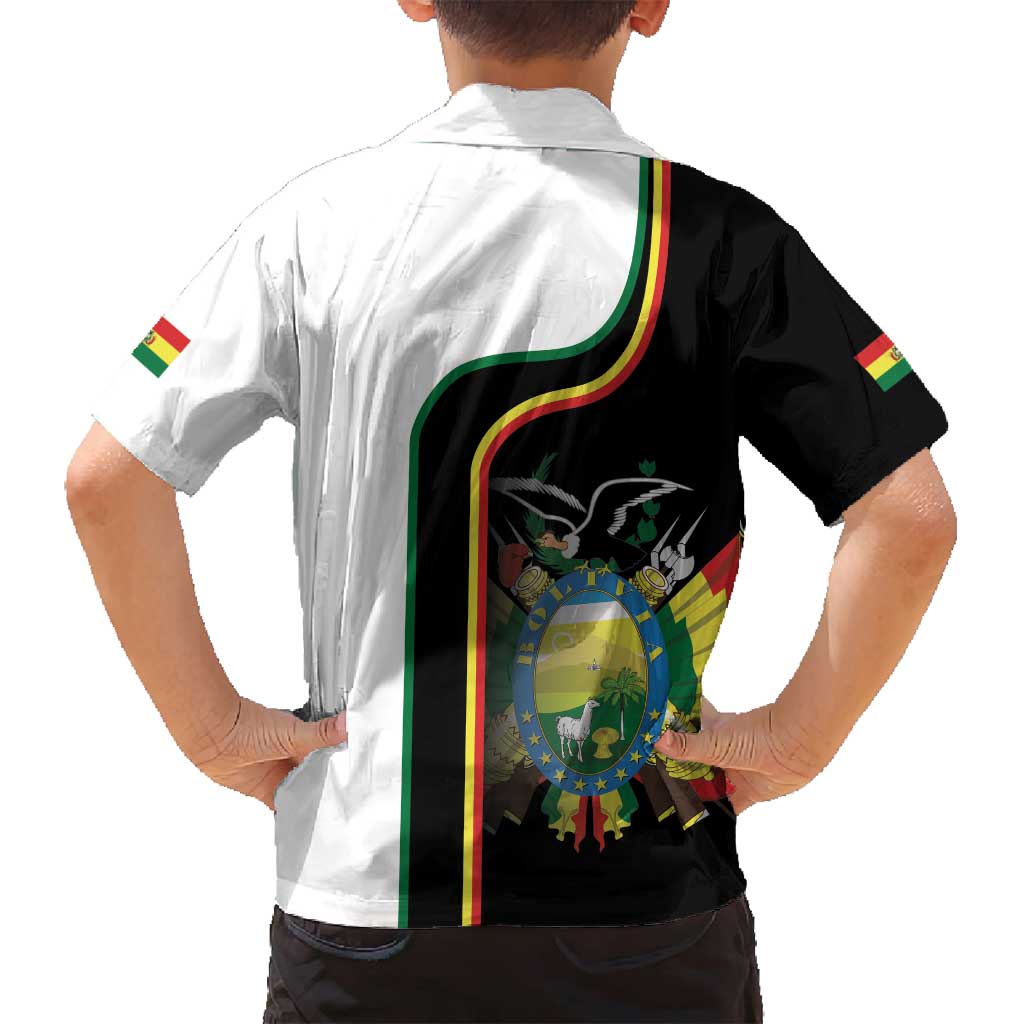 Bolivia Simple Coat of Arm Family Matching Puletasi and Hawaiian Shirt