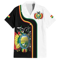 Bolivia Simple Coat of Arm Family Matching Short Sleeve Bodycon Dress and Hawaiian Shirt