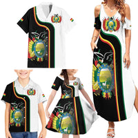 Bolivia Simple Coat of Arm Family Matching Summer Maxi Dress and Hawaiian Shirt
