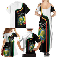 Bolivia Simple Coat of Arm Family Matching Summer Maxi Dress and Hawaiian Shirt