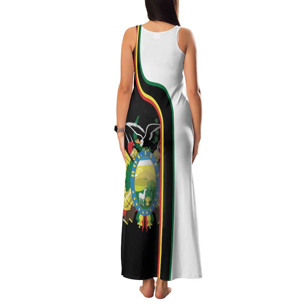 Bolivia Simple Coat of Arm Family Matching Tank Maxi Dress and Hawaiian Shirt