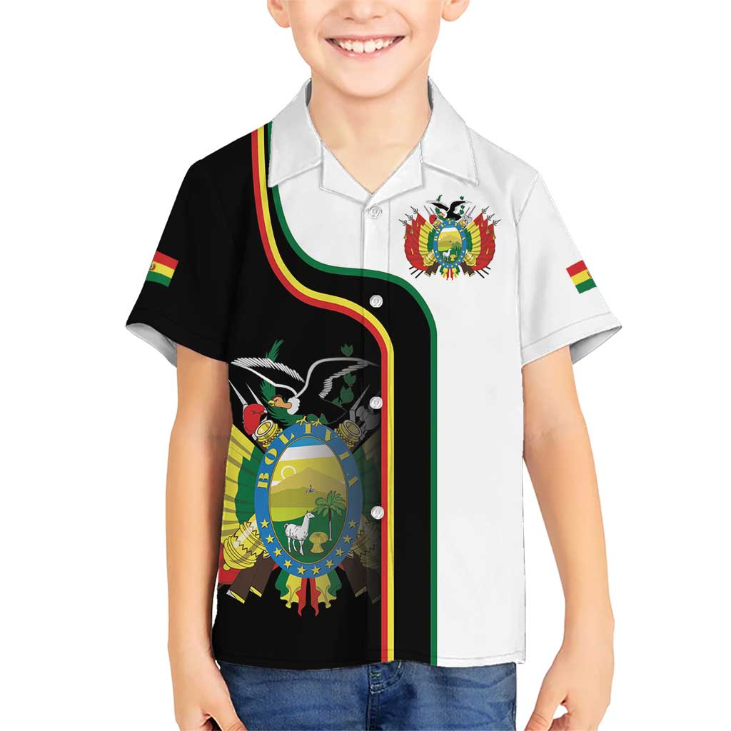 Bolivia Simple Coat of Arm Kid Hawaiian Shirt