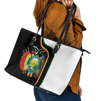 Bolivia Simple Coat of Arm Leather Tote Bag