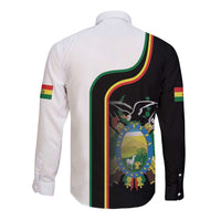 Bolivia Simple Coat of Arm Long Sleeve Button Shirt