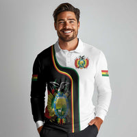 Bolivia Simple Coat of Arm Long Sleeve Polo Shirt