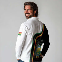 Bolivia Simple Coat of Arm Long Sleeve Polo Shirt