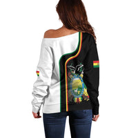 Bolivia Simple Coat of Arm Off Shoulder Sweater