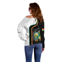 Bolivia Simple Coat of Arm Off Shoulder Sweater