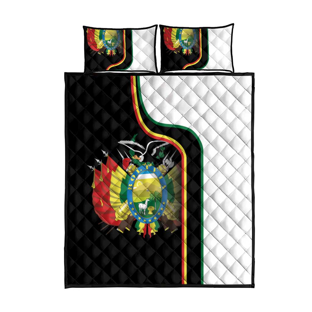 Bolivia Simple Coat of Arm Quilt Bed Set