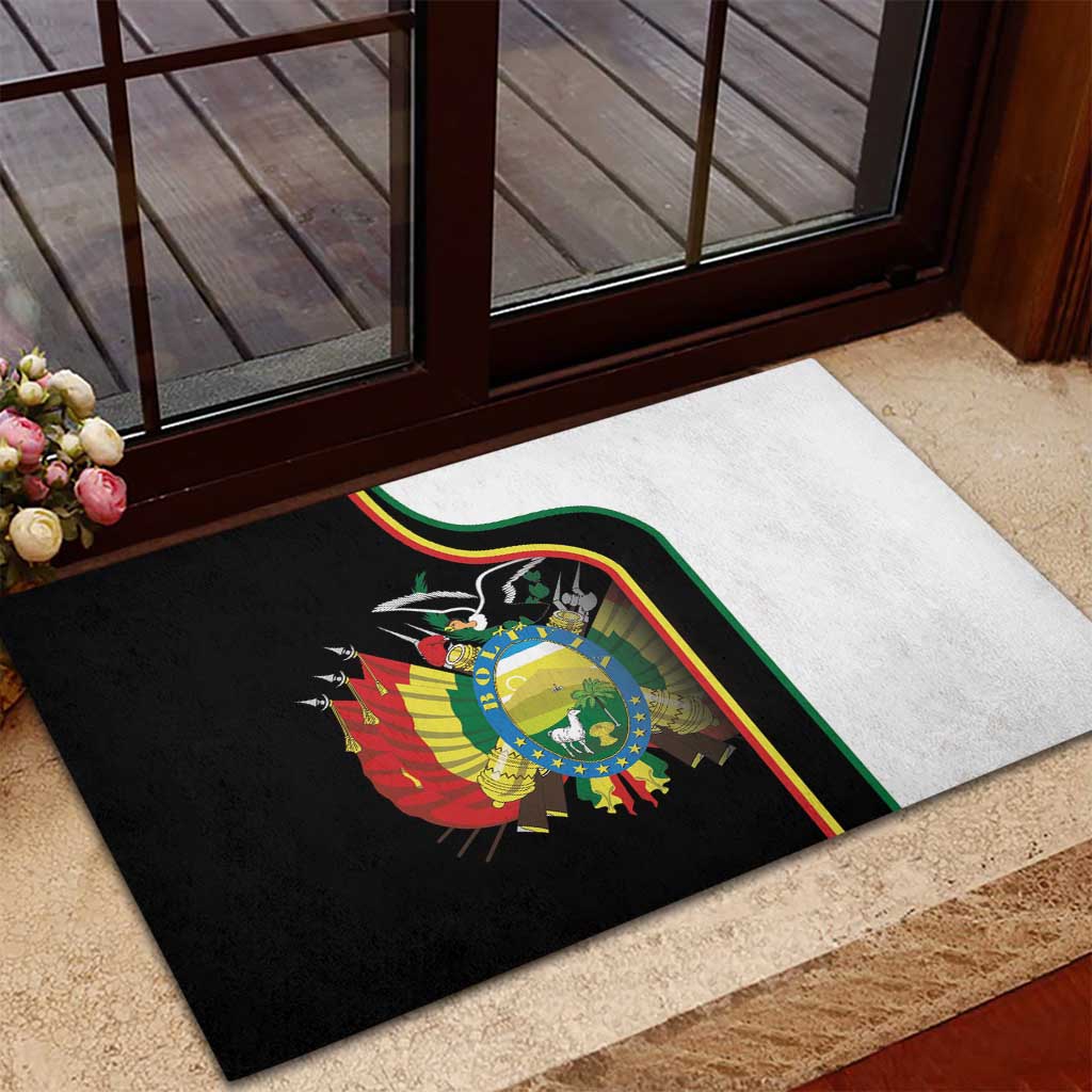 Bolivia Simple Coat of Arm Rubber Doormat
