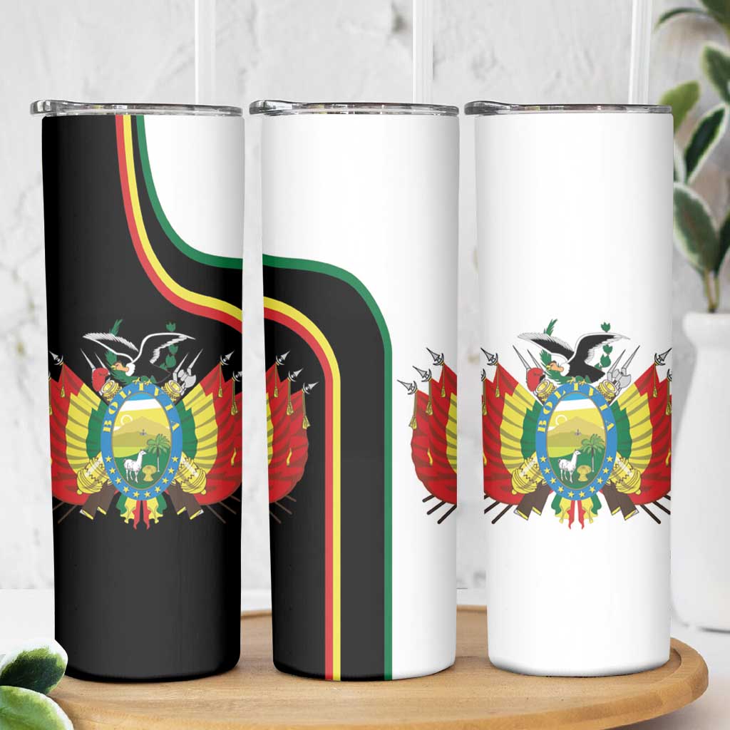 Bolivia Simple Coat of Arm Skinny Tumbler