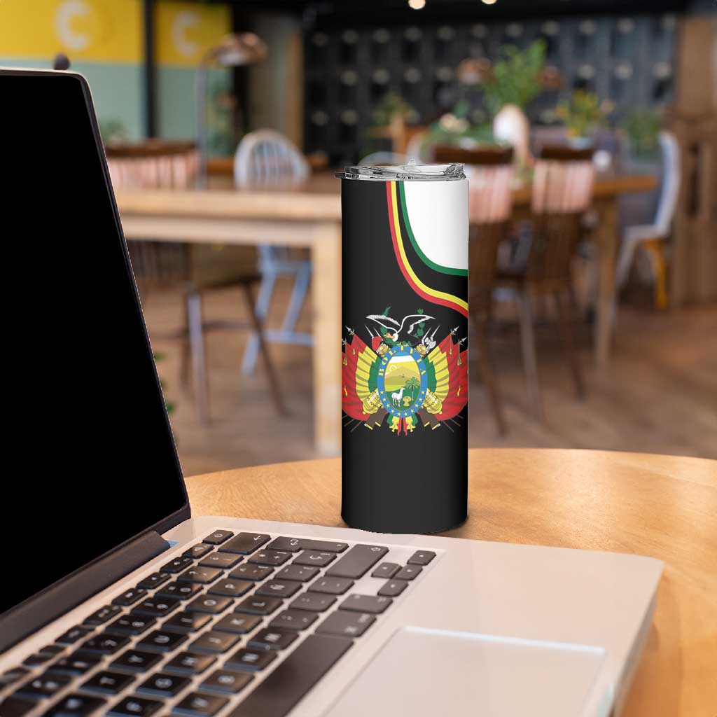 Bolivia Simple Coat of Arm Skinny Tumbler