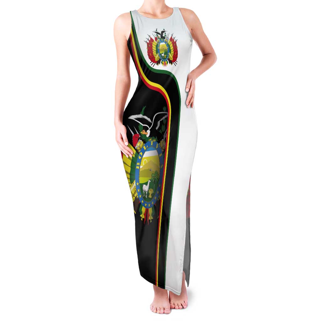 Bolivia Simple Coat of Arm Tank Maxi Dress