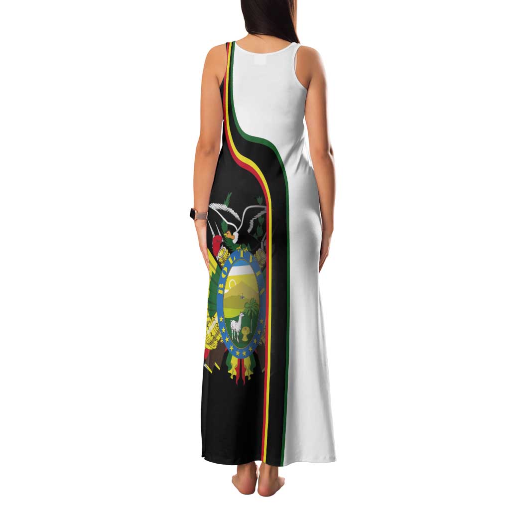 Bolivia Simple Coat of Arm Tank Maxi Dress