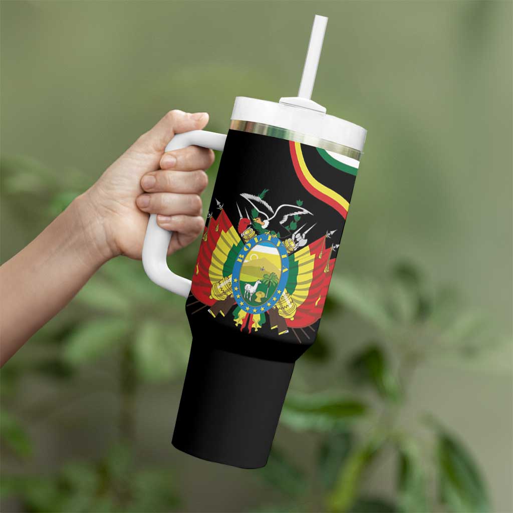 Bolivia Simple Coat of Arm Tumbler With Handle