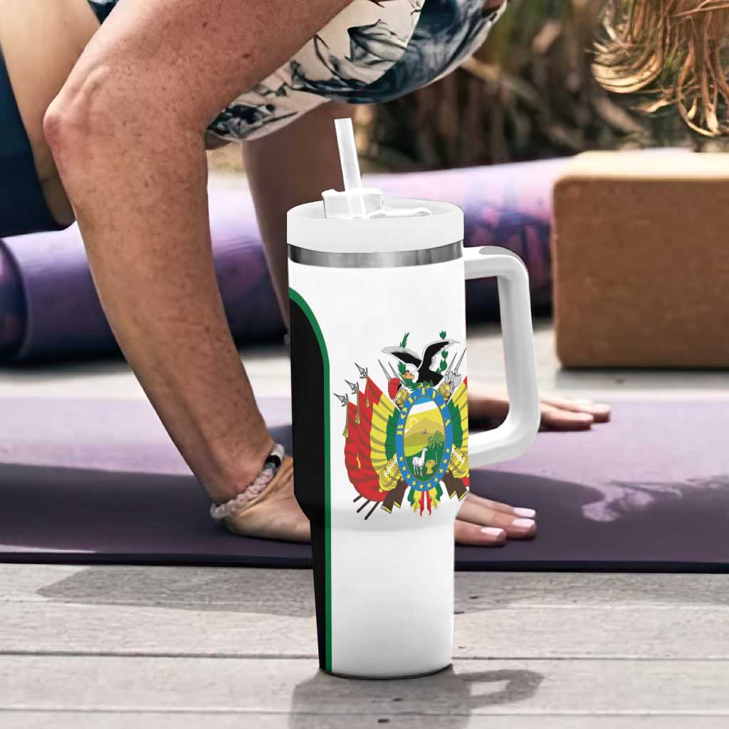 Bolivia Simple Coat of Arm Tumbler With Handle