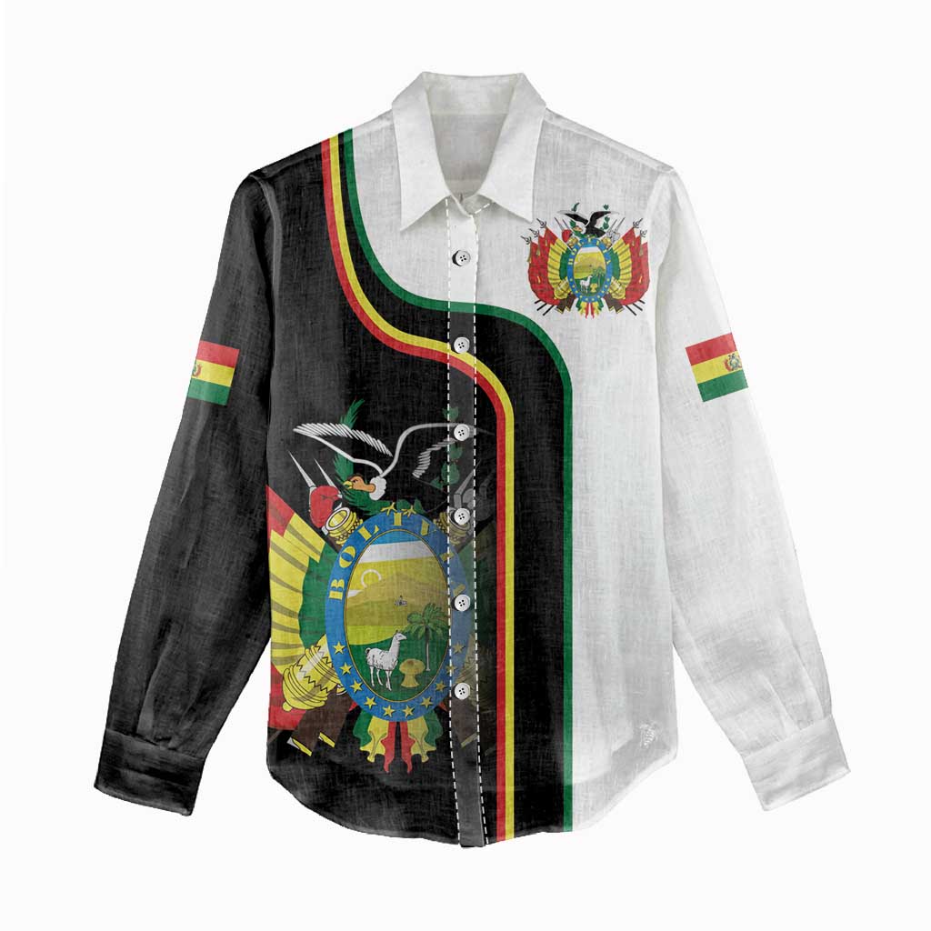 Bolivia Simple Coat of Arm Women Casual Shirt