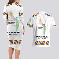 Inca Empire Tawantinsuyu Couples Matching Long Sleeve Bodycon Dress and Hawaiian Shirt Realm of the Four Parts
