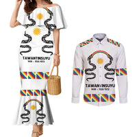 Inca Empire Tawantinsuyu Couples Matching Mermaid Dress and Long Sleeve Button Shirt Realm of the Four Parts
