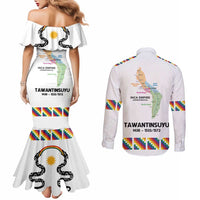 Inca Empire Tawantinsuyu Couples Matching Mermaid Dress and Long Sleeve Button Shirt Realm of the Four Parts