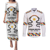 Inca Empire Tawantinsuyu Couples Matching Puletasi and Long Sleeve Button Shirt Realm of the Four Parts