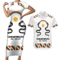 Inca Empire Tawantinsuyu Couples Matching Short Sleeve Bodycon Dress and Hawaiian Shirt Realm of the Four Parts