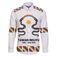 Inca Empire Tawantinsuyu Family Matching Off The Shoulder Long Sleeve Dress and Hawaiian Shirt Realm of the Four Parts