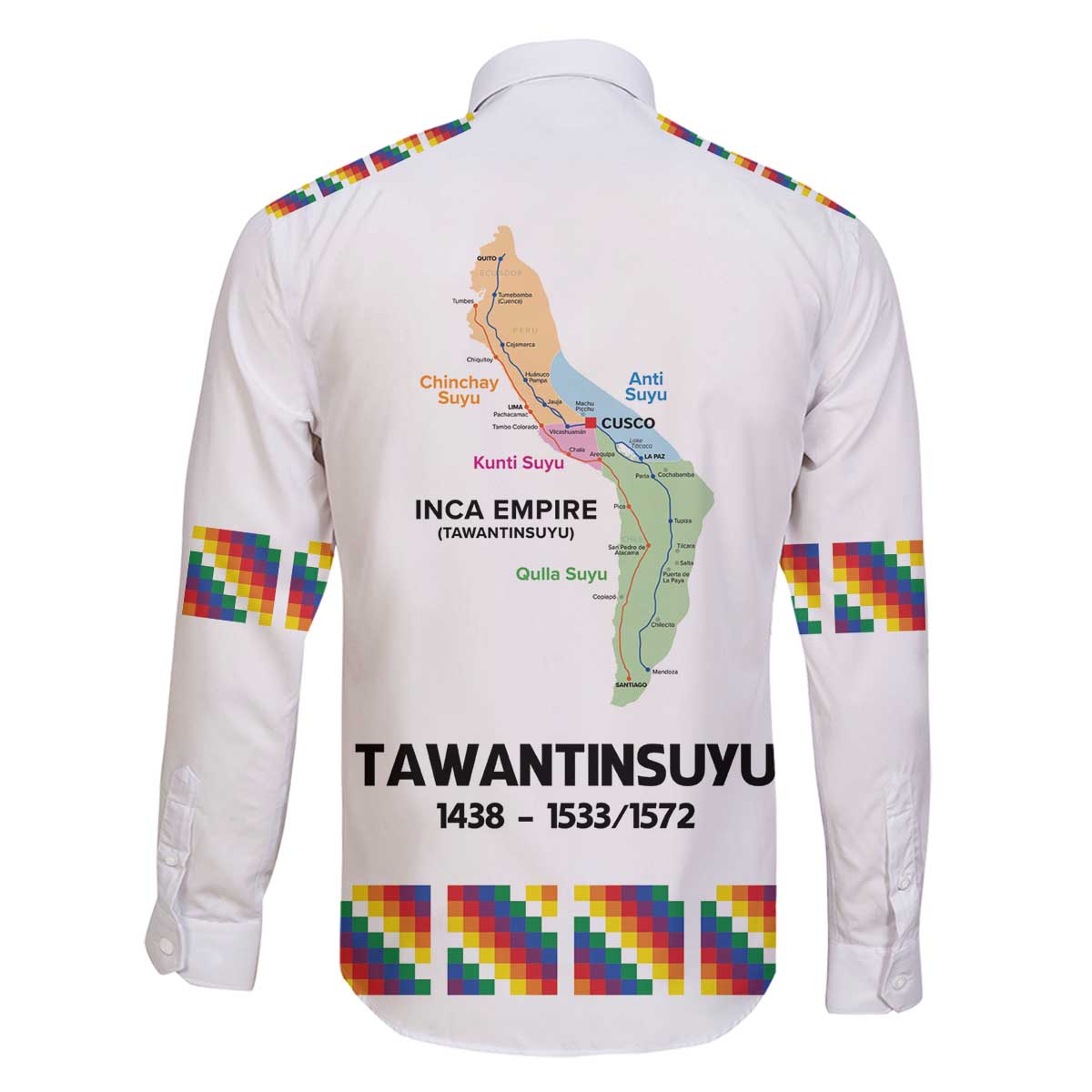 Inca Empire Tawantinsuyu Family Matching Off The Shoulder Long Sleeve Dress and Hawaiian Shirt Realm of the Four Parts