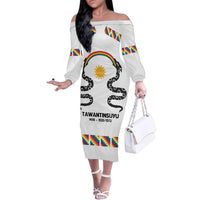 Inca Empire Tawantinsuyu Family Matching Off The Shoulder Long Sleeve Dress and Hawaiian Shirt Realm of the Four Parts