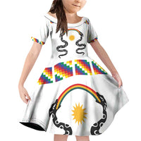 Inca Empire Tawantinsuyu Family Matching Off Shoulder Short Dress and Hawaiian Shirt Realm of the Four Parts