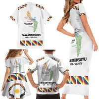 Inca Empire Tawantinsuyu Family Matching Short Sleeve Bodycon Dress and Hawaiian Shirt Realm of the Four Parts
