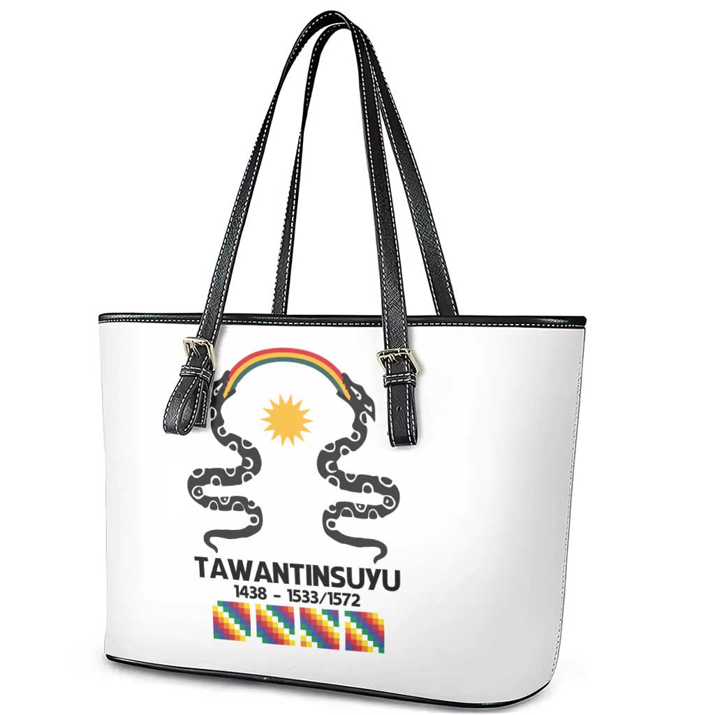 Inca Empire Tawantinsuyu Leather Tote Bag Realm of the Four Parts
