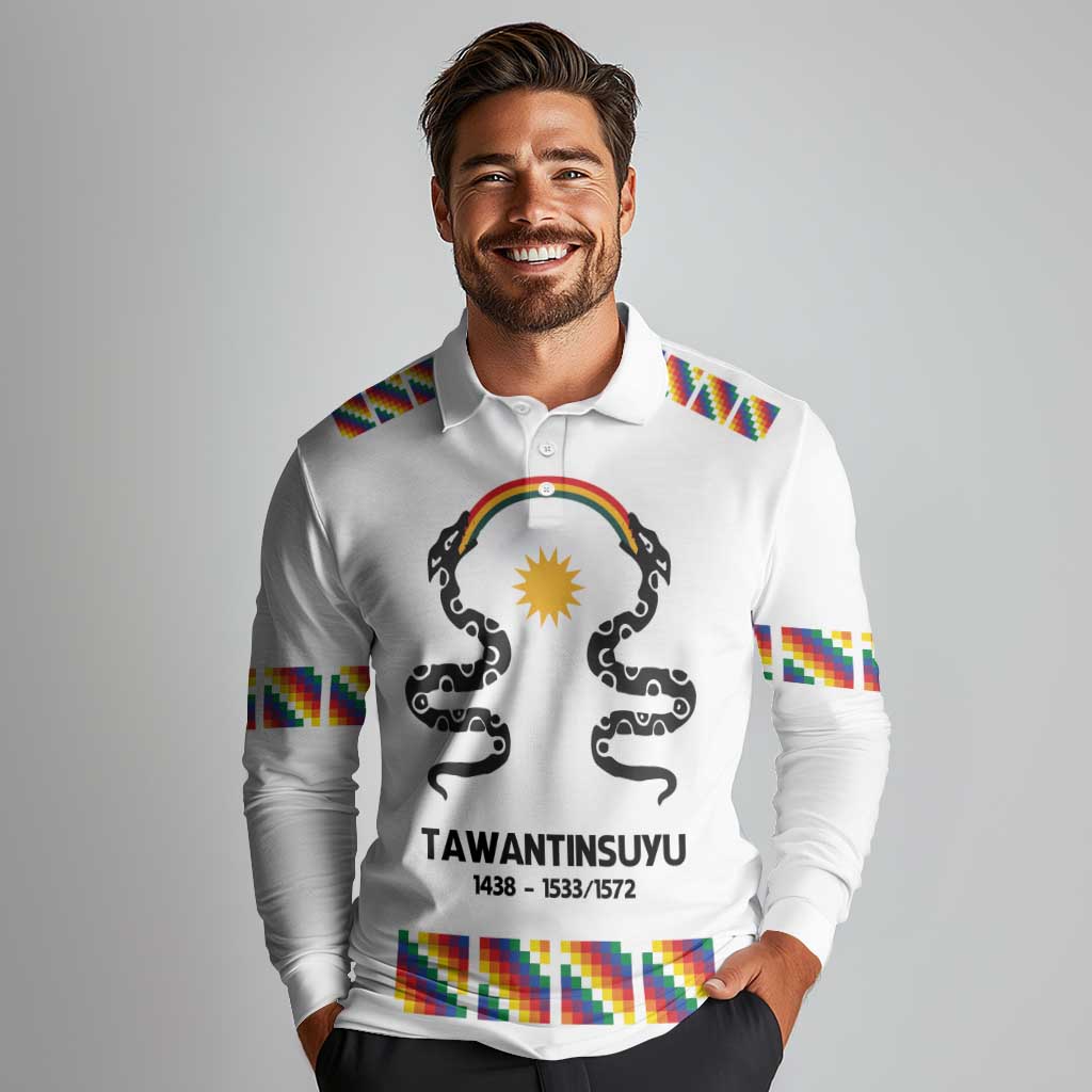 Inca Empire Tawantinsuyu Long Sleeve Polo Shirt Realm of the Four Parts