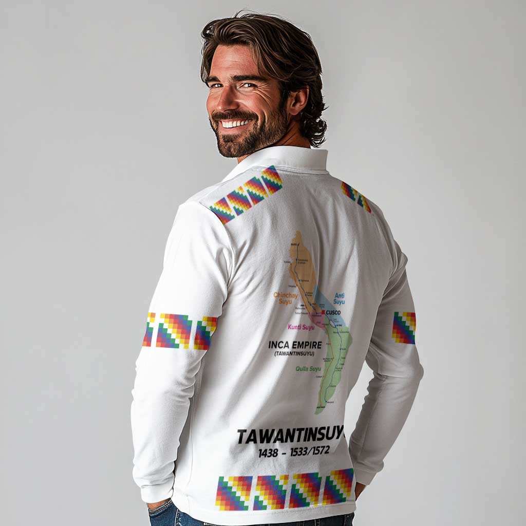 Inca Empire Tawantinsuyu Long Sleeve Polo Shirt Realm of the Four Parts
