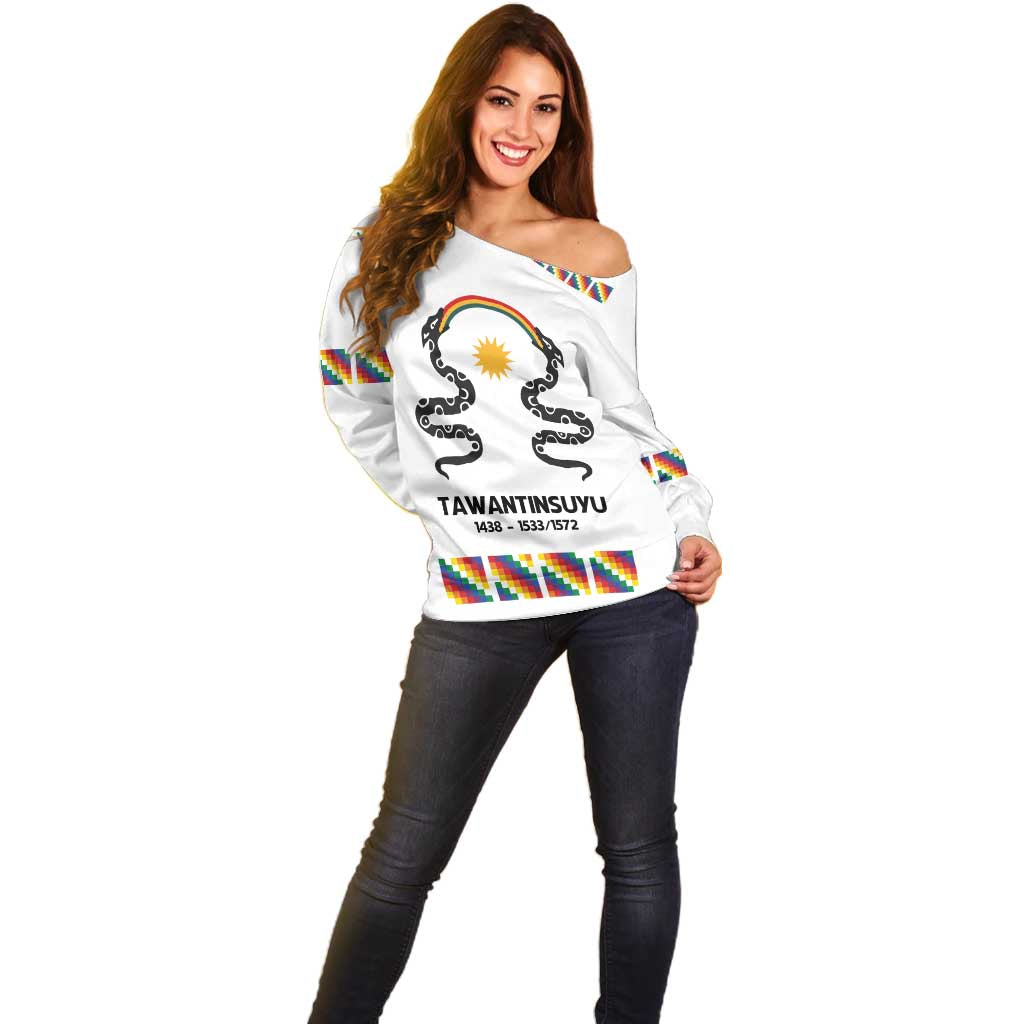 Inca Empire Tawantinsuyu Off Shoulder Sweater Realm of the Four Parts