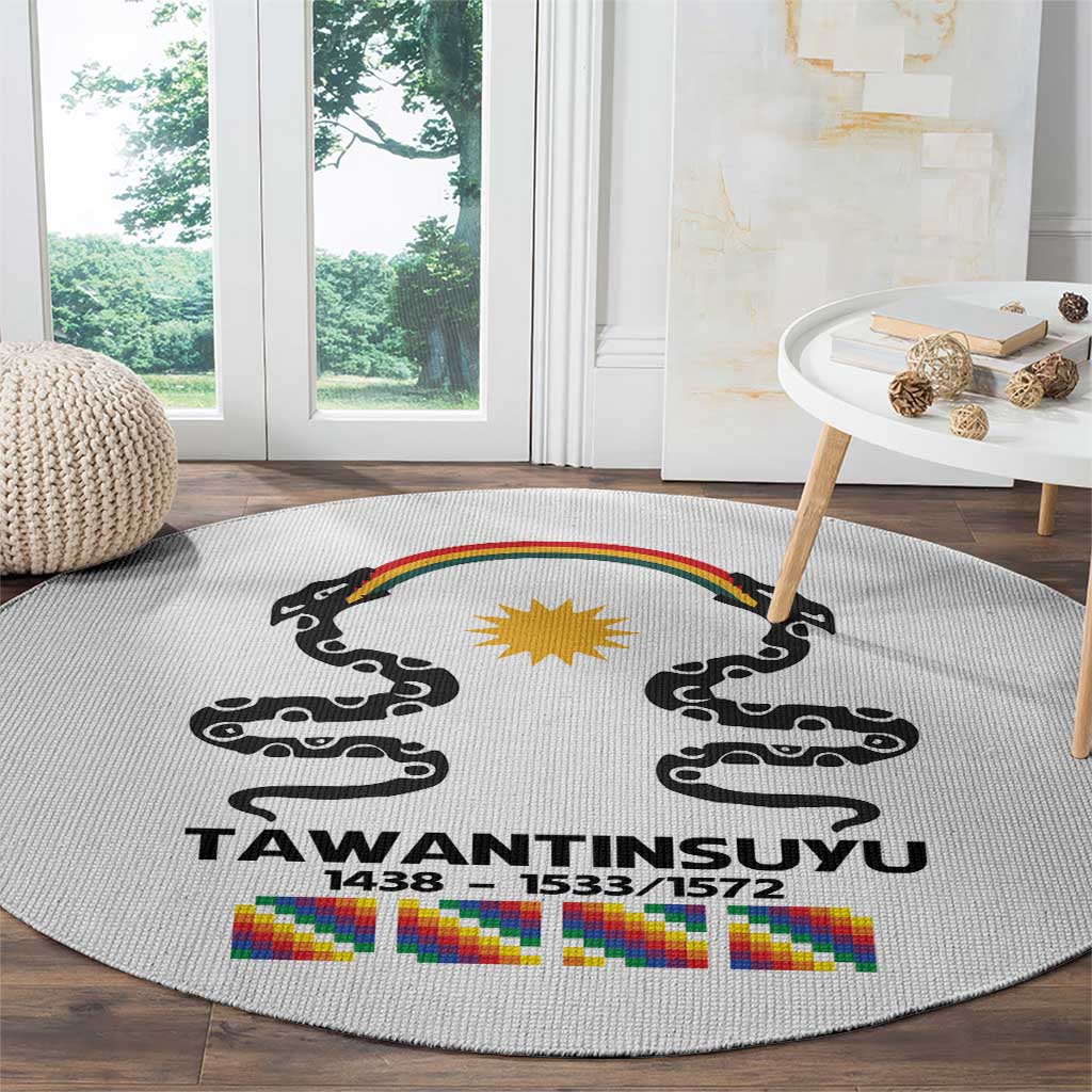 Inca Empire Tawantinsuyu Round Carpet Realm of the Four Parts