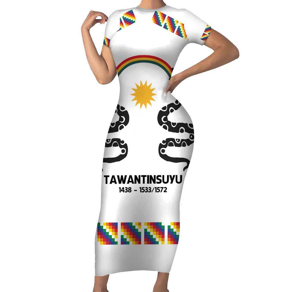 Inca Empire Tawantinsuyu Short Sleeve Bodycon Dress Realm of the Four Parts