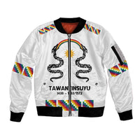 Inca Empire Tawantinsuyu Sleeve Zip Bomber Jacket Realm of the Four Parts