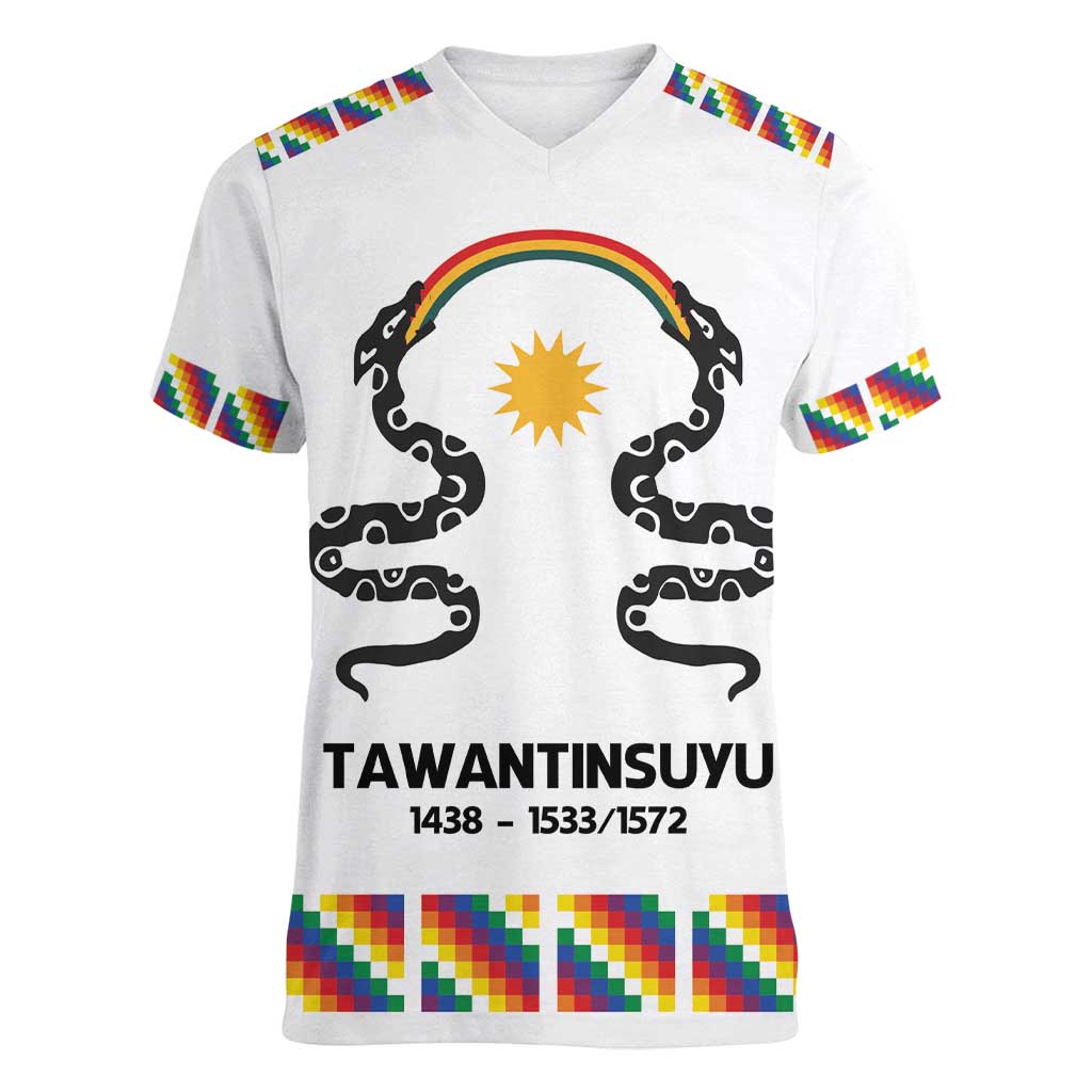 Inca Empire Tawantinsuyu Women V-Neck T-Shirt Realm of the Four Parts